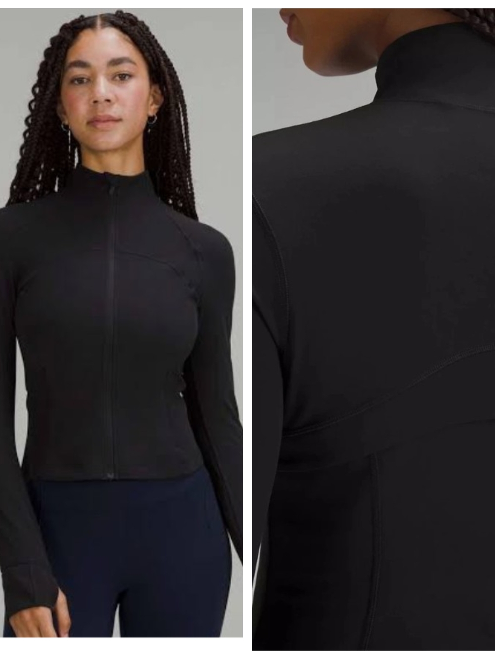 lululemon‎ athletica Black Full-Zip Lightweight Mock Neck Jacket